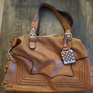 Jessica Simpson Pebbled Faux Leather Full Zip Satchel